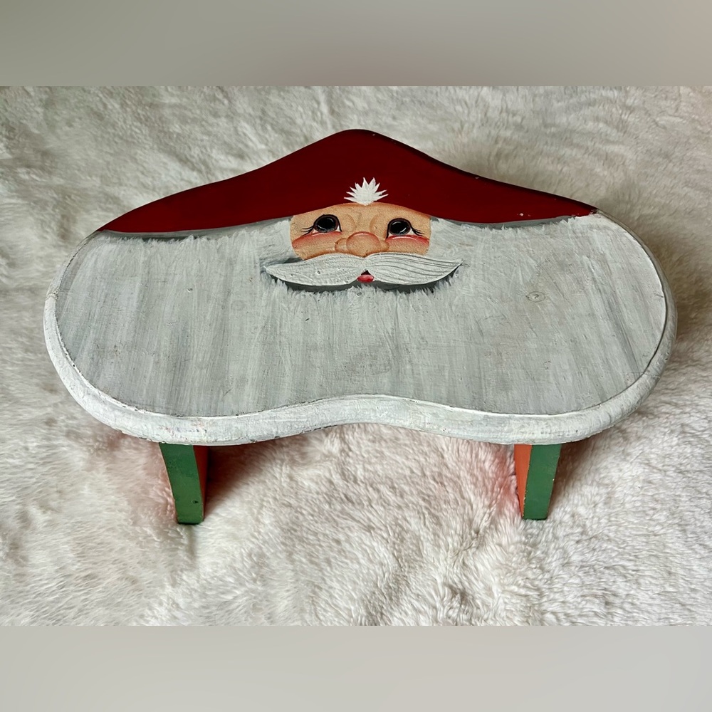 Festive Santa Claus Decorative Stool